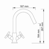 Смеситель для раковины Wasserkraft Weser 7803 хром