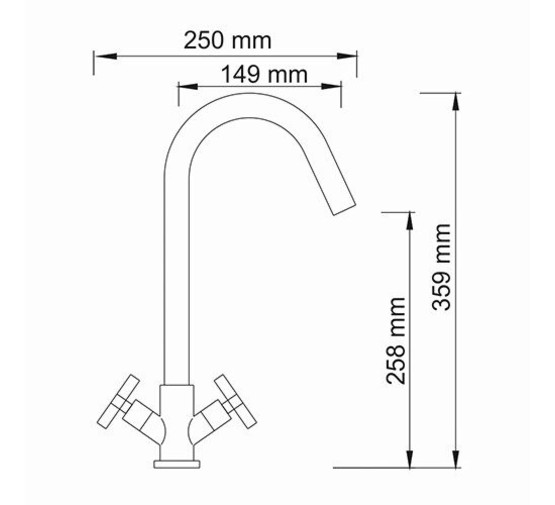 Смеситель для кухни Wasserkraft Weser 7847 хром