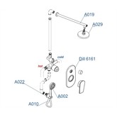 Душевая система Wasserkraft  Dill A16629 со смесителем хром