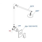 Душевая система Wasserkraft Aller A12667WHITE со смесителем белый/хром