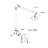 Душевая система Wasserkraft Exter A12610 со смесителем бронза