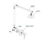 Душевая система Wasserkraft Wern A12497 со смесителем хром матовый