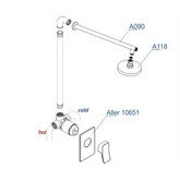 Душевая система Wasserkraft  Aller A12118 со смесителем хром