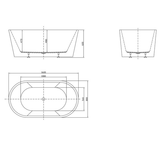 Акриловая ванна BelBagno BB202-1700-800 170x80