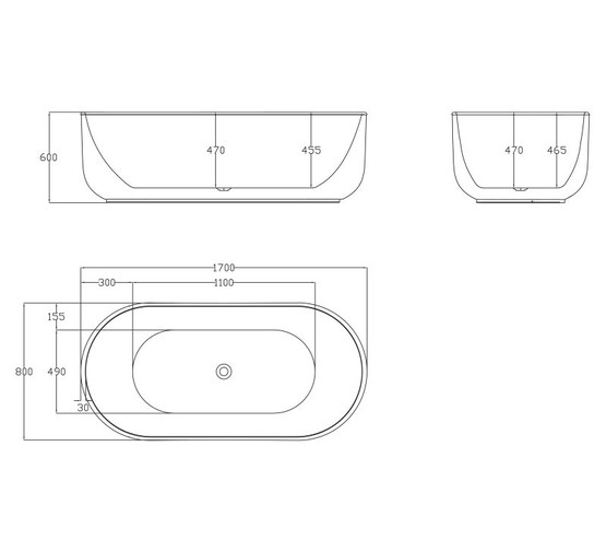 Акриловая ванна BelBagno BB401-1700-800 170x80