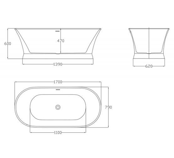 Акриловая ванна BelBagno BB402-1700-790 170x79