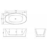 Акриловая ванна BelBagno BB403-1700-850 170x85