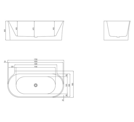 Акриловая ванна BelBagno BB409-1700-800 170x80