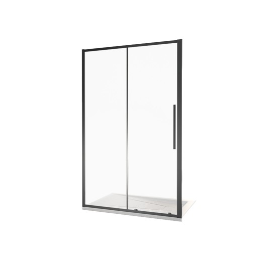 Душевая дверь GOOD DOOR IDEA WTW-110-C-B черный, стекло прозрачное