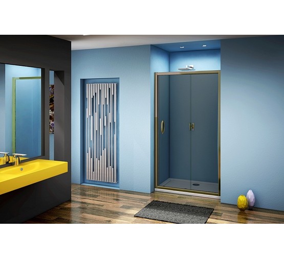 Душевая дверь GOOD DOOR Jazze WTW-110-B-BR бронза, стекло тонированное