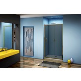 Душевая дверь GOOD DOOR Jazze WTW-110-B-BR бронза, стекло тонированное