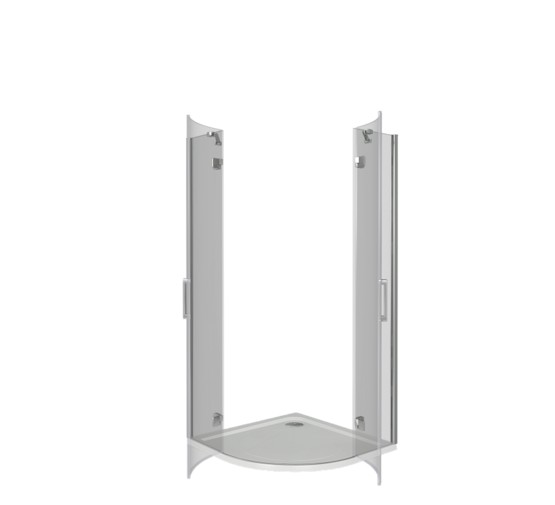 Душевой угол GOOD DOOR Saturn R-100-C-CH 1000x1000 хром,прозр. стекло 