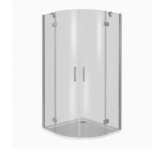 Душевой угол GOOD DOOR Saturn R-100-C-CH 1000x1000 хром,прозр. стекло 