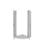 Душевой угол GOOD DOOR Saturn R-100-C-CH 1000x1000 хром,прозр. стекло 