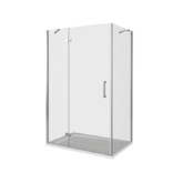 Душевой угол GOOD DOOR Saturn WTW-110-C-CH-L + SP-80-C-CH  1100x800 хром,прозр. стекло 