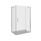 Душевой угол GOOD DOOR Saturn WTW-110-C-CH-R+ SP-80-C-CH  1100x800 хром,прозр. стекло 