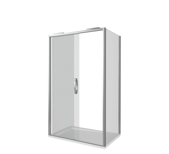 Душевой угол GOOD DOOR Antares WTW-100-C-CH + SP-90-C-CH  1000x900 хром,прозр. стекло 