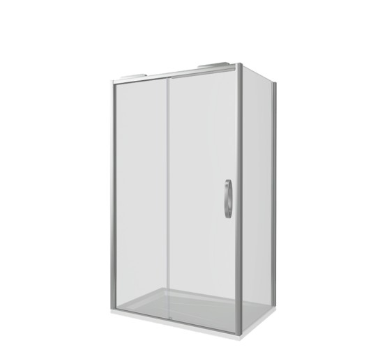 Душевой угол GOOD DOOR Antares WTW-100-C-CH + SP-90-C-CH  1000x900 хром,прозр. стекло 