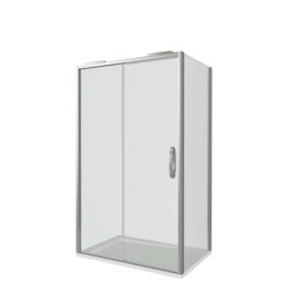 Душевой угол GOOD DOOR Antares WTW-100-C-CH + SP-100-C-CH  1000x1000 хром,прозр. стекло 