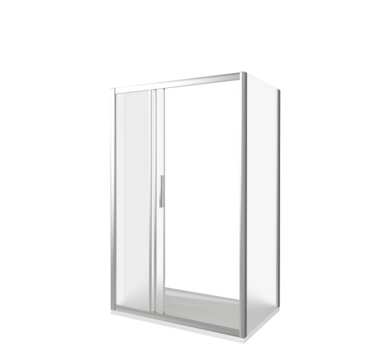 Душевой угол GOOD DOOR Orion WTWSP-130-100-G-CH 1300x1000 хром + рифленое стекло 