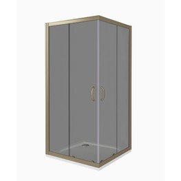 Душевой угол GOOD DOOR Jazze CR-100-B-BR 1000x1000 бронза,тонир. стекло 