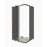 Душевой угол GOOD DOOR Jazze CR-100-B-BR 1000x1000 бронза,тонир. стекло 