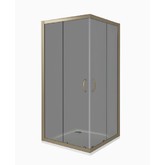 Душевой угол GOOD DOOR Jazze CR-100-B-BR 1000x1000 бронза,тонир. стекло 