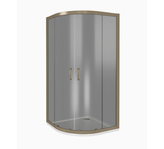 Душевой угол GOOD DOOR Jazze R-100-B-BR 1000x1000 бронза,тонир. стекло 