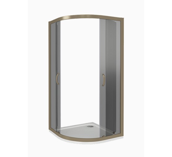 Душевой угол GOOD DOOR Jazze R-100-B-BR 1000x1000 бронза,тонир. стекло 