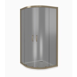 Душевой угол GOOD DOOR Jazze R-100-B-BR 1000x1000 бронза,тонир. стекло 