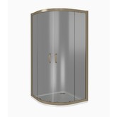 Душевой угол GOOD DOOR Jazze R-100-B-BR 1000x1000 бронза,тонир. стекло 