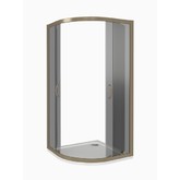 Душевой угол GOOD DOOR Jazze R-100-B-BR 1000x1000 бронза,тонир. стекло 