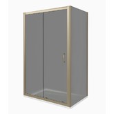 Душевой угол GOOD DOOR Jazze WTW-110-B-BR+SP-80-B-BR 1100x800 бронза,тонир. стекло 