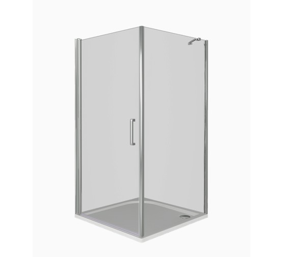 Душевой угол GOOD DOOR Fantasy CR-80-С-CH 800x800  хром, прозр. стекло 