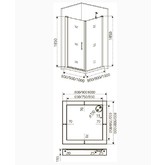 Душевой угол GOOD DOOR Fantasy CR-80-С-CH 800x800  хром, прозр. стекло 