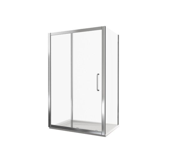 Душевой угол GOOD DOOR Neo WTW-110-C-CH+ SP-80-C-CH 1100x800 хром,прозр. стекло 