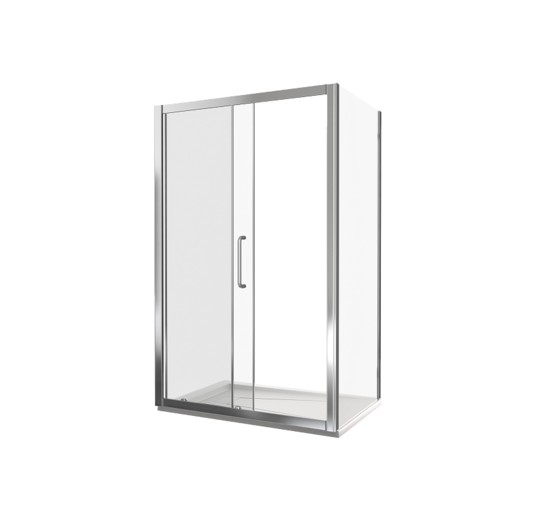 Душевой угол GOOD DOOR Neo WTW-110-C-CH+ SP-80-C-CH 1100x800 хром,прозр. стекло 