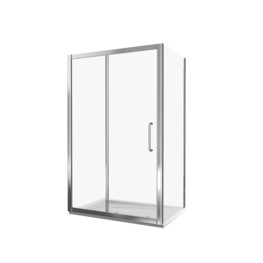 Душевой угол GOOD DOOR Neo WTW-110-C-CH+ SP-80-C-CH 1100x800 хром,прозр. стекло 