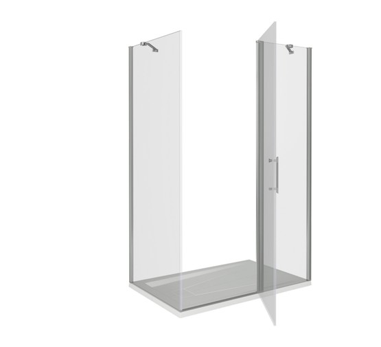 Душевой угол GOOD DOOR Mokka WTWSP-110-100-C-WE 1100x1000 белый,прозр. стекло 