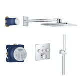 Душевая система Grohe SmartControl Grohtherm 34706000 Cube 310 со смесителем термостат хром