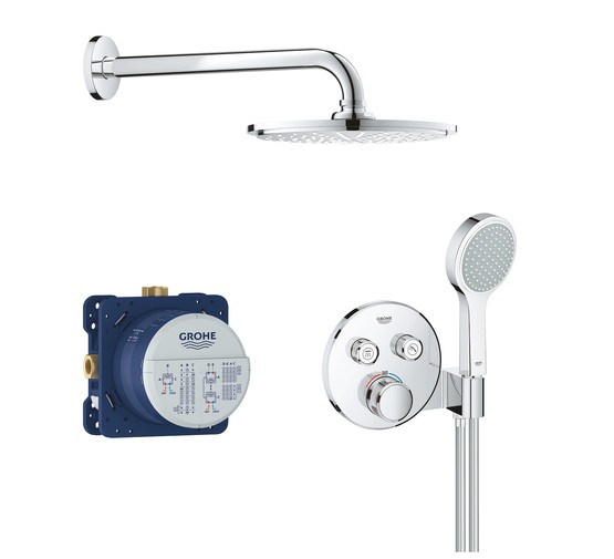 Душевая система Grohe SmartControl Grohtherm 34743000 со смесителем термостат хром