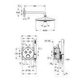 Душевая система Grohe SmartControl Grohtherm 34744000 со смесителем термостат хром