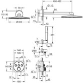 Душевая система Grohe SmartControl Grohtherm 34705000 со смесителем термостат хром