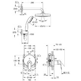 Душевая система Grohe Eurosmart Cosmopolitan 25219001 со смесителем хром