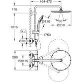 Душевая система Grohe Euphoria System 310 26075DL0 термостат теплый закат матовый