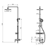 Душевая система Orans OLS-WX7003 со смесителем черный