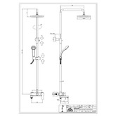 Душевая система Paffoni Blu ZCOL632CR со смесителем хром