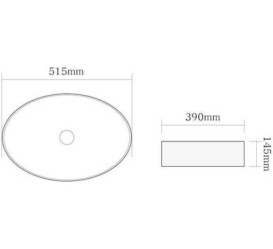 Раковина чаша SantiLine SL-1104MB 52 см черный матовый