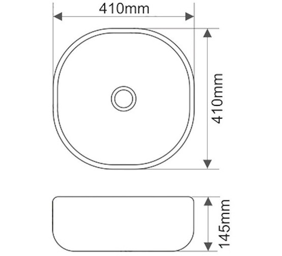 Раковина чаша SantiLine SL-1106MB 41 см черный матовый