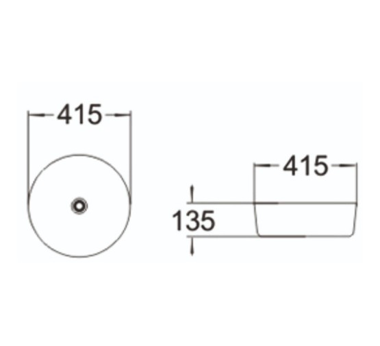 Раковина чаша SantiLine SL-1054MB 41 см черный матовый